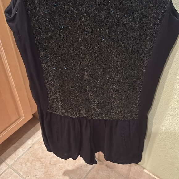 Ella Moss Black Sequin Peplum Tank Top - Picture 5 of 10